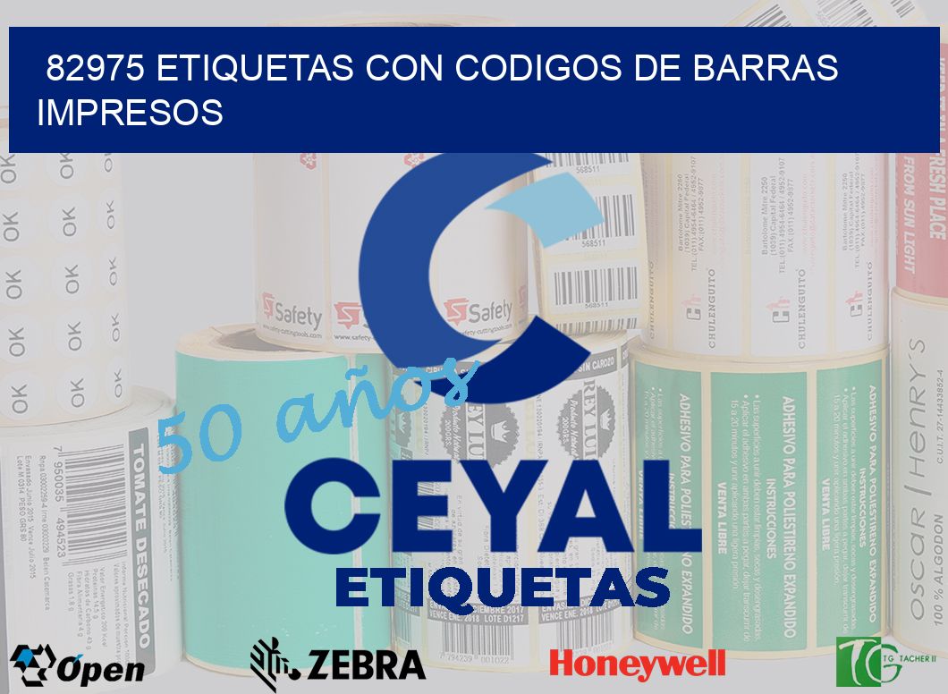 82975 ETIQUETAS CON CODIGOS DE BARRAS IMPRESOS