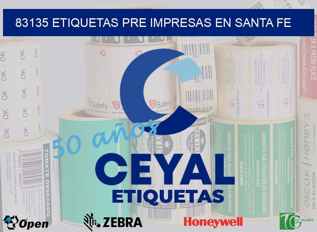 83135 ETIQUETAS PRE IMPRESAS EN SANTA FE