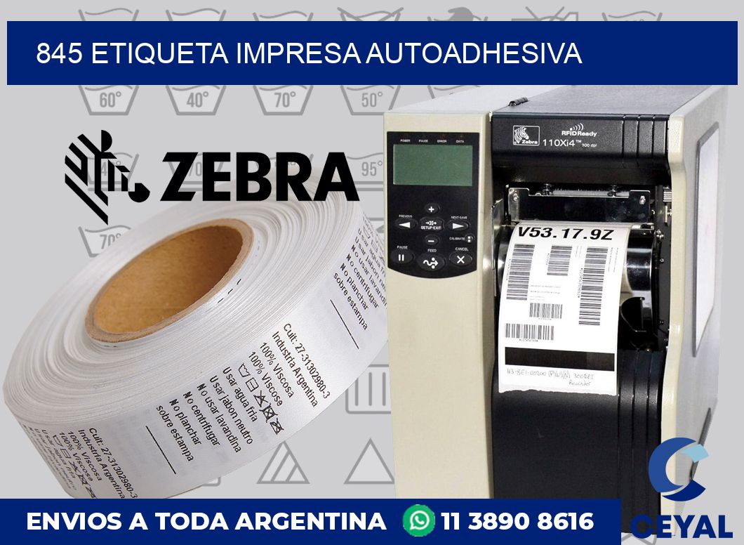 845 ETIQUETA IMPRESA AUTOADHESIVA