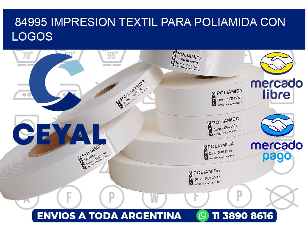 84995 IMPRESION TEXTIL PARA POLIAMIDA CON LOGOS