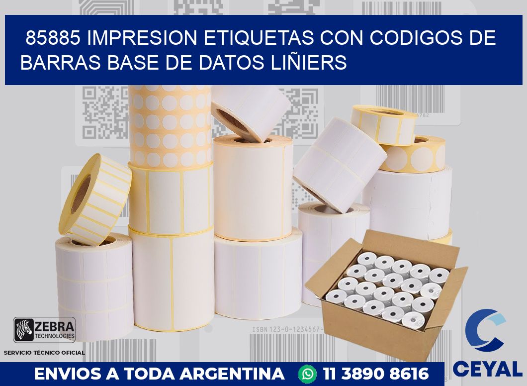 85885 IMPRESION ETIQUETAS CON CODIGOS DE BARRAS BASE DE DATOS LIÑIERS