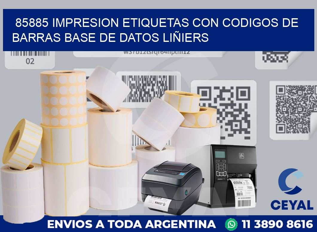 85885 IMPRESION ETIQUETAS CON CODIGOS DE BARRAS BASE DE DATOS LIÑIERS