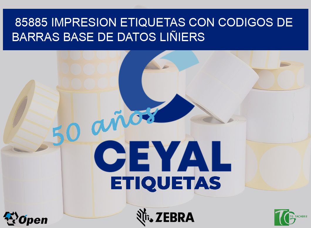 85885 IMPRESION ETIQUETAS CON CODIGOS DE BARRAS BASE DE DATOS LIÑIERS