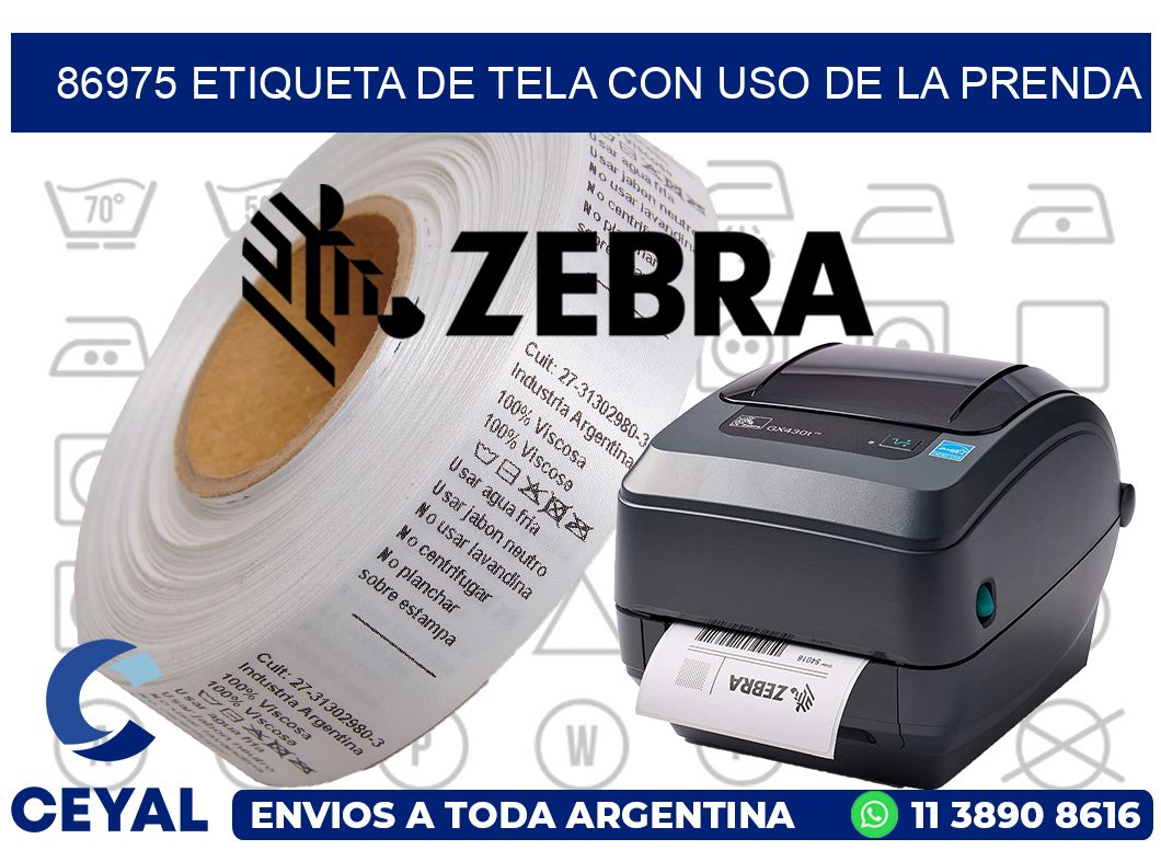 86975 ETIQUETA DE TELA CON USO DE LA PRENDA