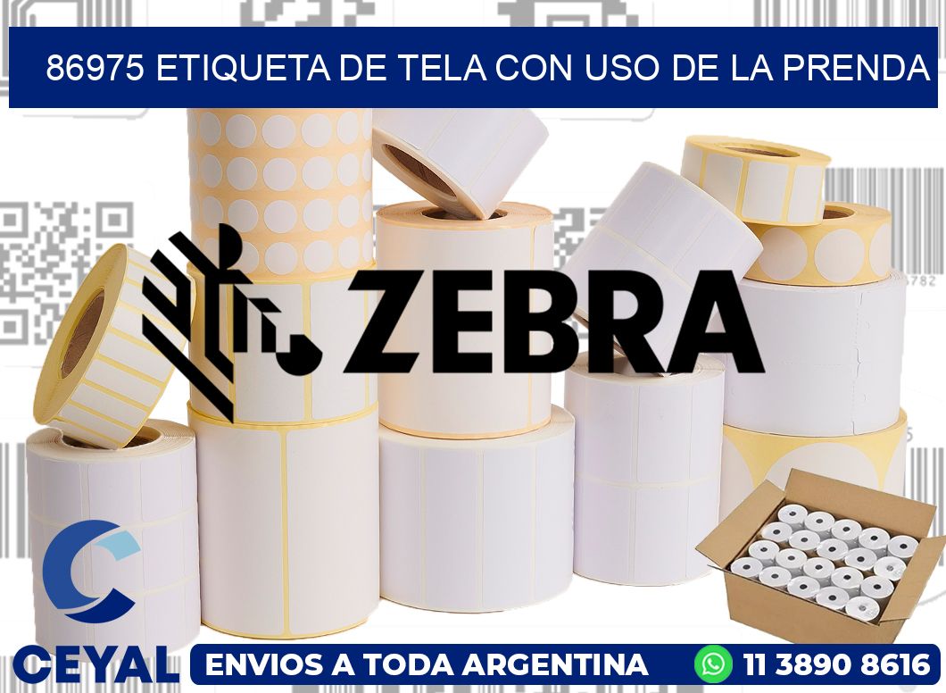 86975 ETIQUETA DE TELA CON USO DE LA PRENDA