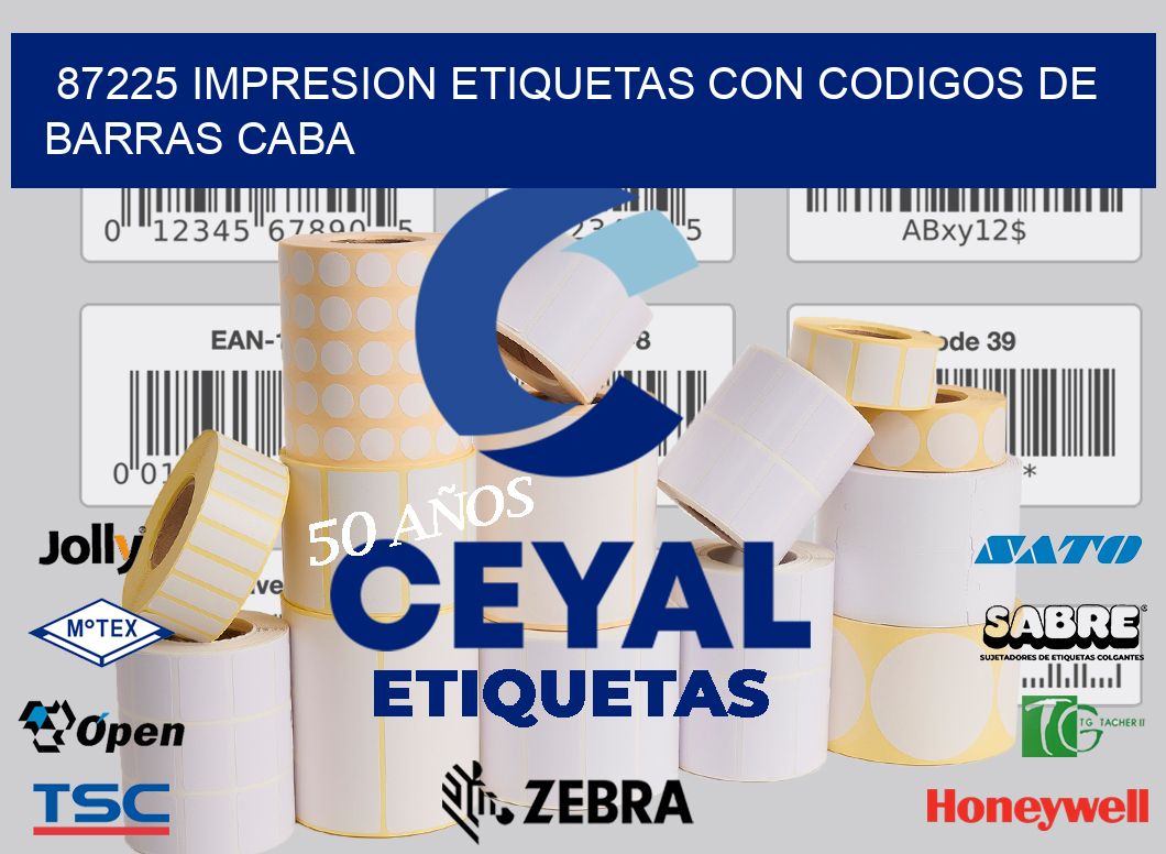 87225 IMPRESION ETIQUETAS CON CODIGOS DE BARRAS CABA