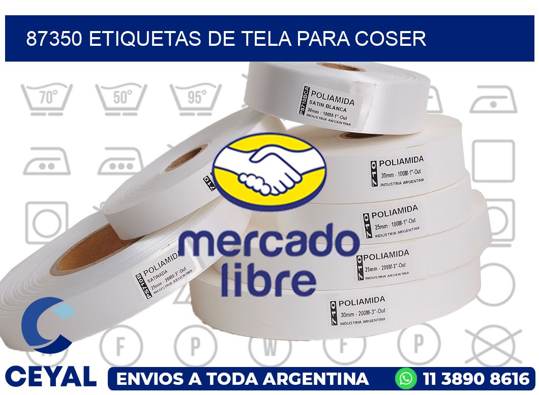 87350 ETIQUETAS DE TELA PARA COSER