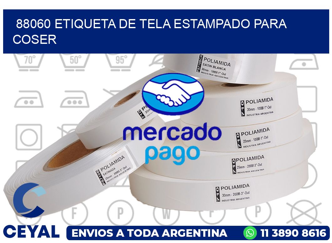 88060 ETIQUETA DE TELA ESTAMPADO PARA COSER