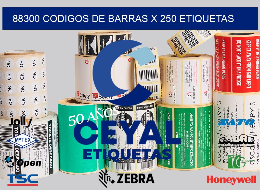 88300 codigos de barras x 250 etiquetas