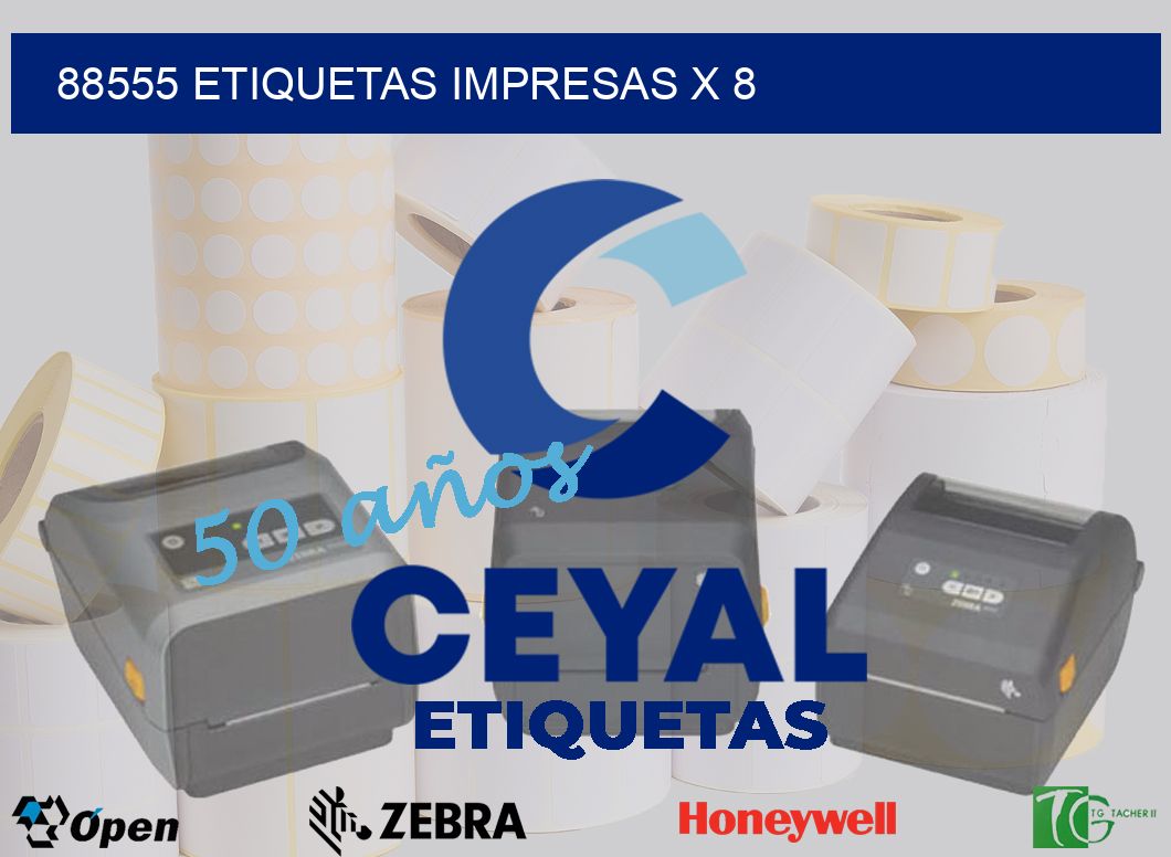 88555 Etiquetas impresas x 8