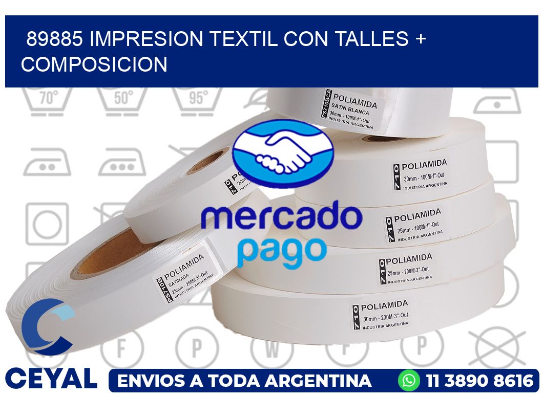 89885 IMPRESION TEXTIL CON TALLES + COMPOSICION