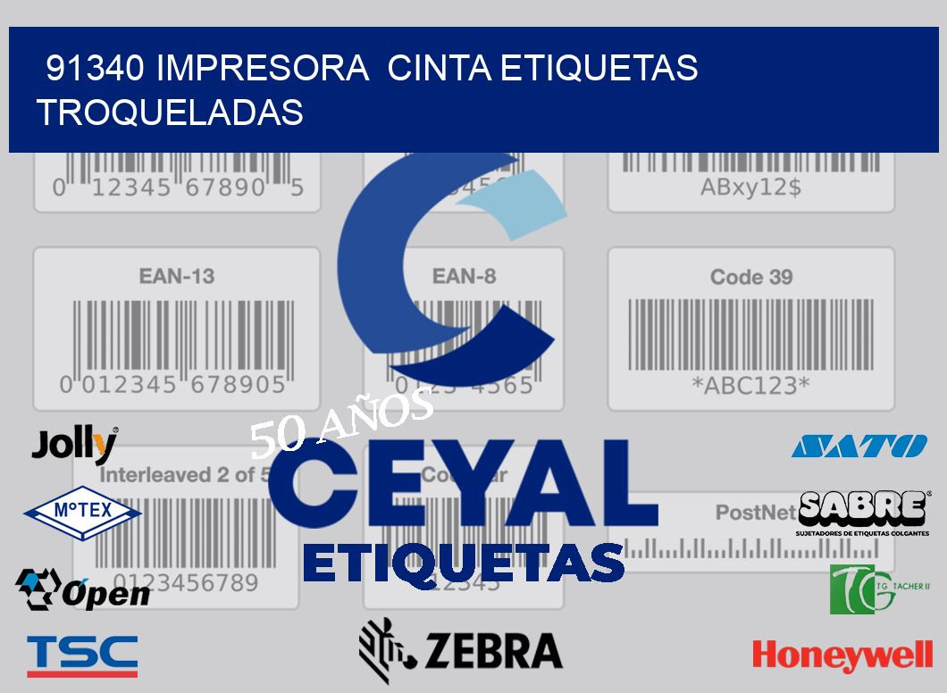 91340 impresora  cinta etiquetas troqueladas