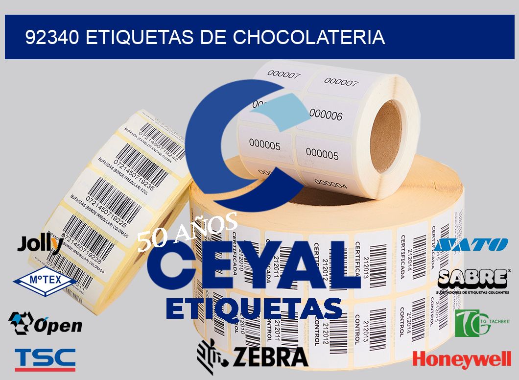 92340 ETIQUETAS DE CHOCOLATERIA