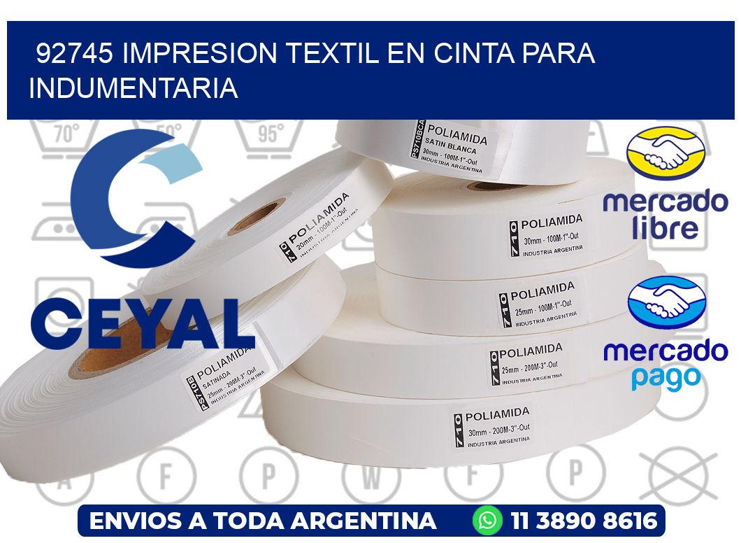 92745 IMPRESION TEXTIL EN CINTA PARA INDUMENTARIA