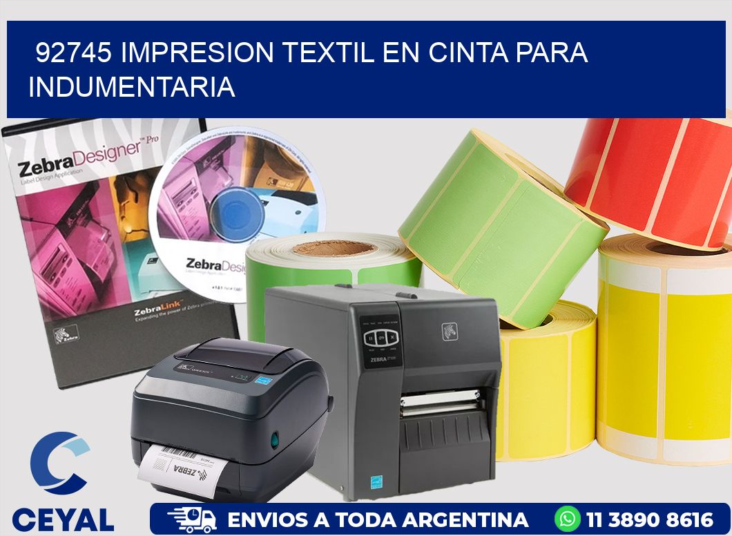 92745 IMPRESION TEXTIL EN CINTA PARA INDUMENTARIA