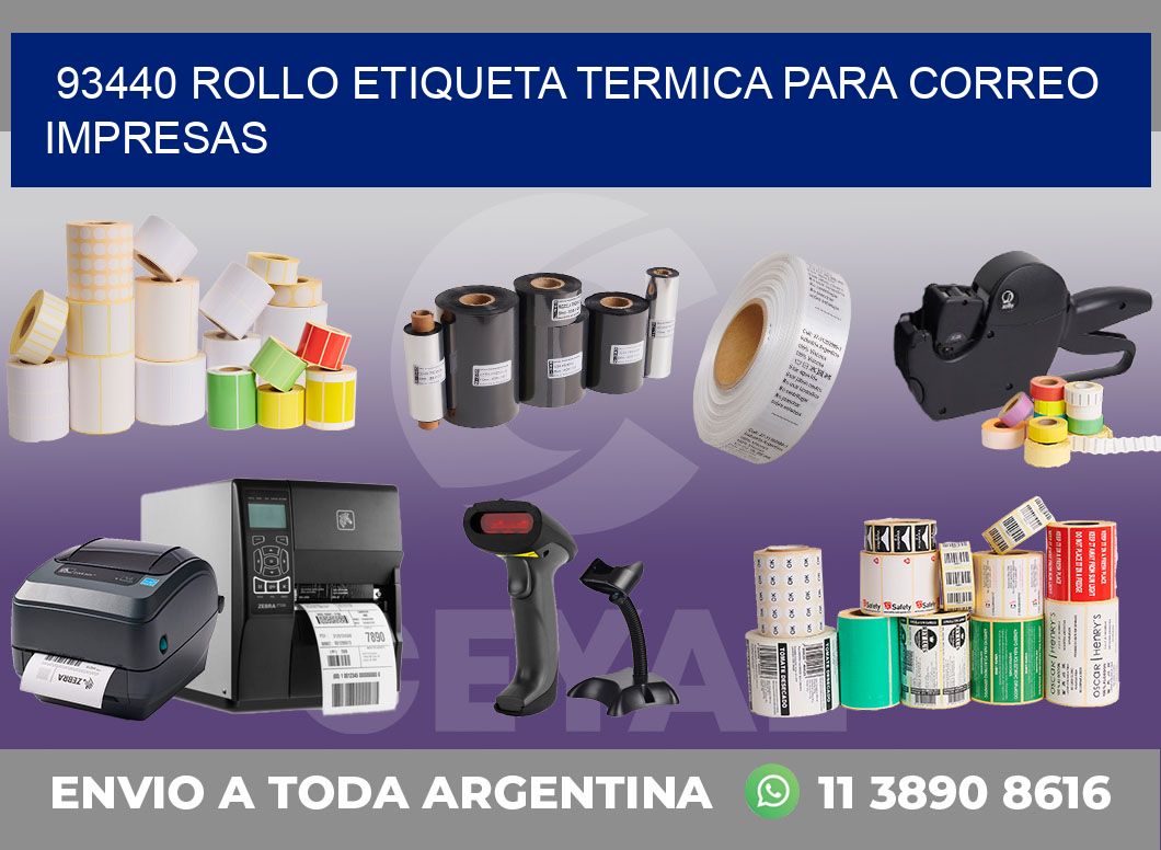 93440 ROLLO ETIQUETA TERMICA PARA CORREO IMPRESAS
