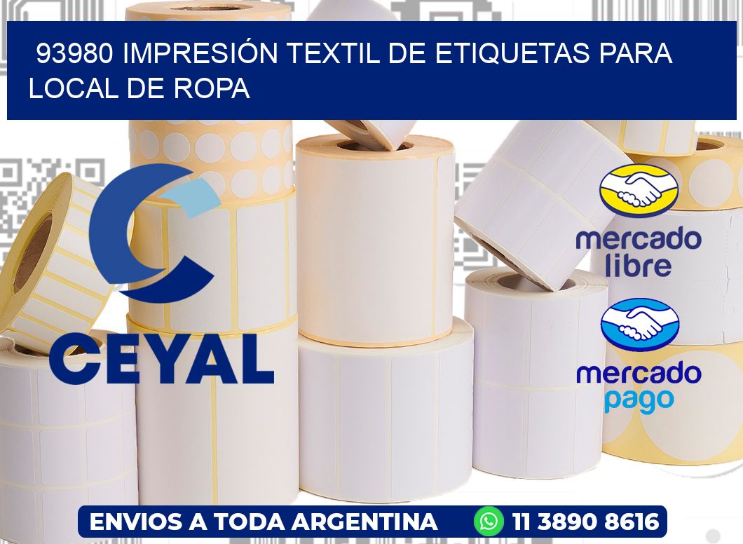 93980 IMPRESIÓN TEXTIL DE ETIQUETAS PARA LOCAL DE ROPA