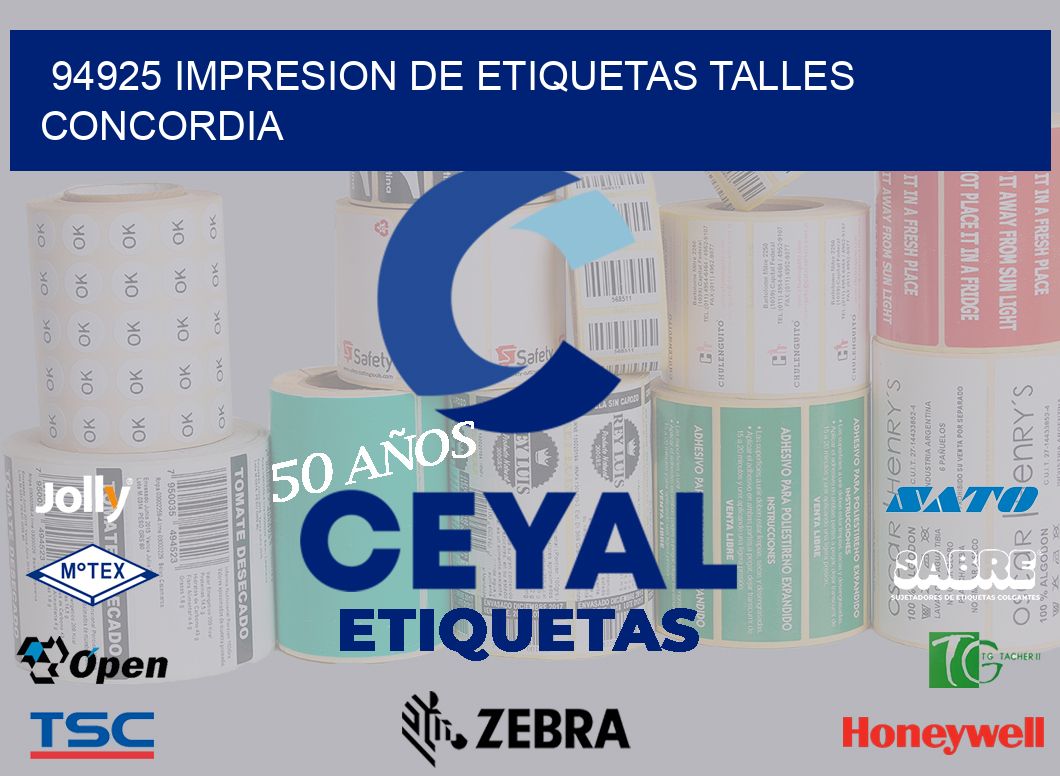 94925 IMPRESION DE ETIQUETAS TALLES CONCORDIA