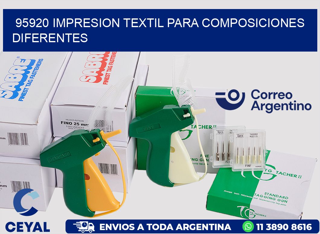 95920 IMPRESION TEXTIL PARA COMPOSICIONES DIFERENTES