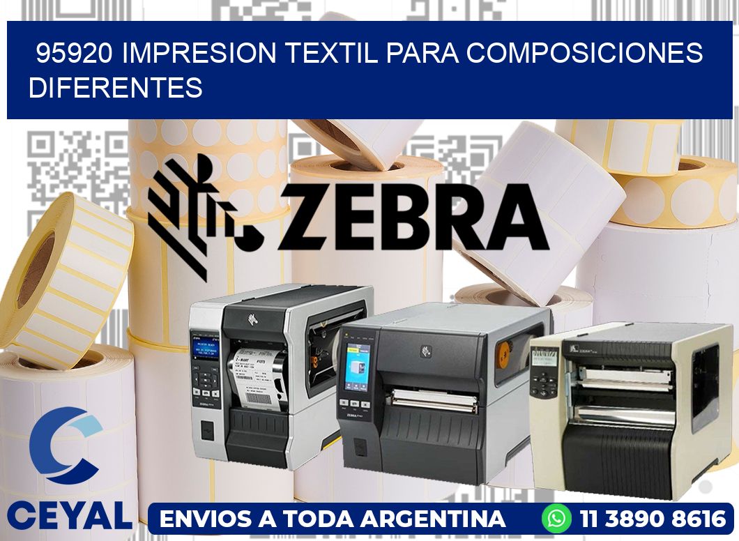 95920 IMPRESION TEXTIL PARA COMPOSICIONES DIFERENTES