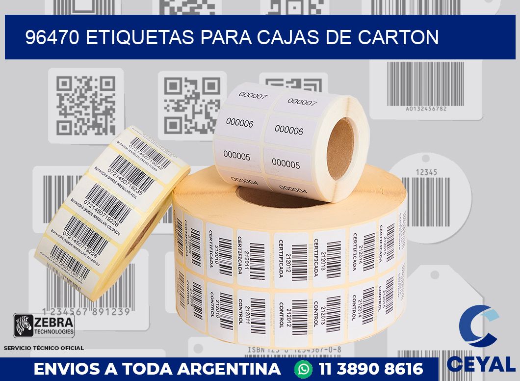 96470 ETIQUETAS PARA CAJAS DE CARTON