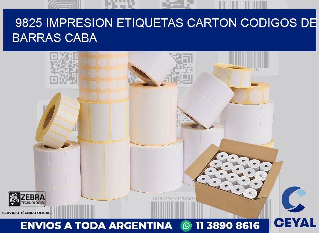 9825 IMPRESION ETIQUETAS CARTON CODIGOS DE BARRAS CABA