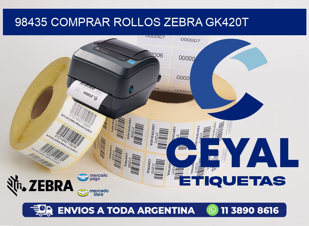 98435 COMPRAR ROLLOS ZEBRA GK420T