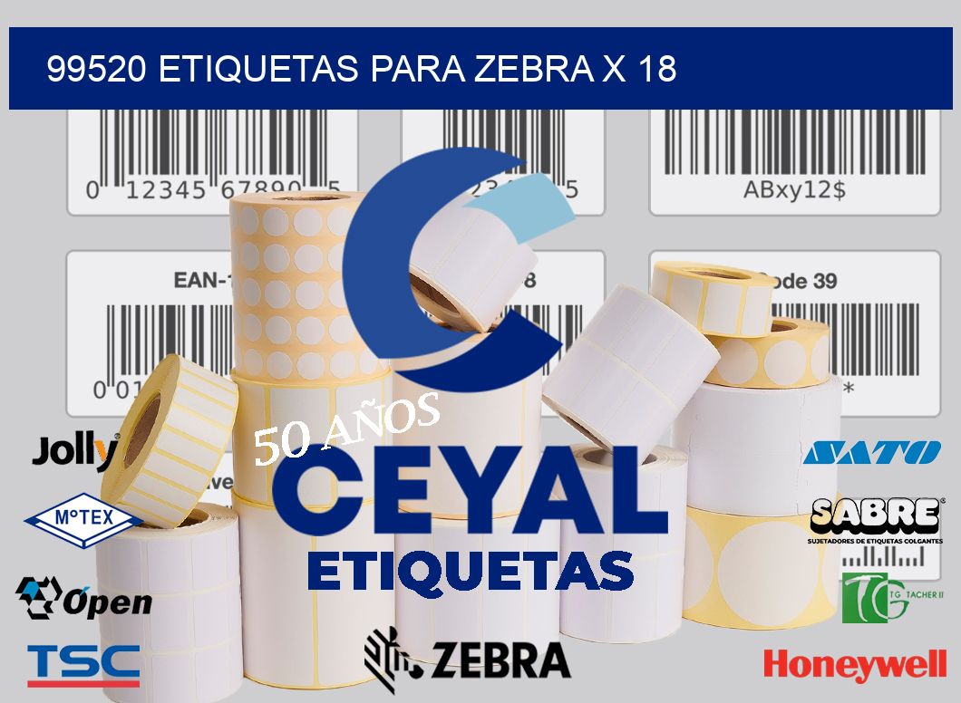 99520 etiquetas para zebra x 18