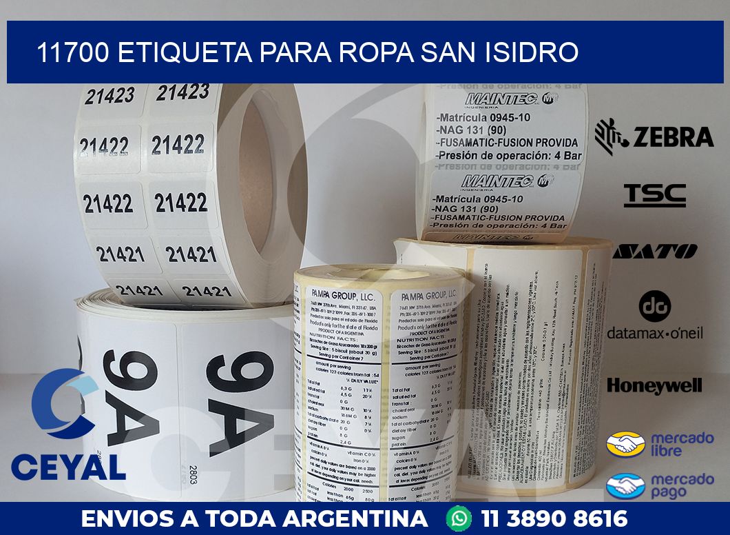 11700 ETIQUETA PARA ROPA SAN ISIDRO