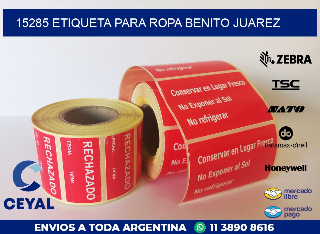 15285 ETIQUETA PARA ROPA BENITO JUAREZ