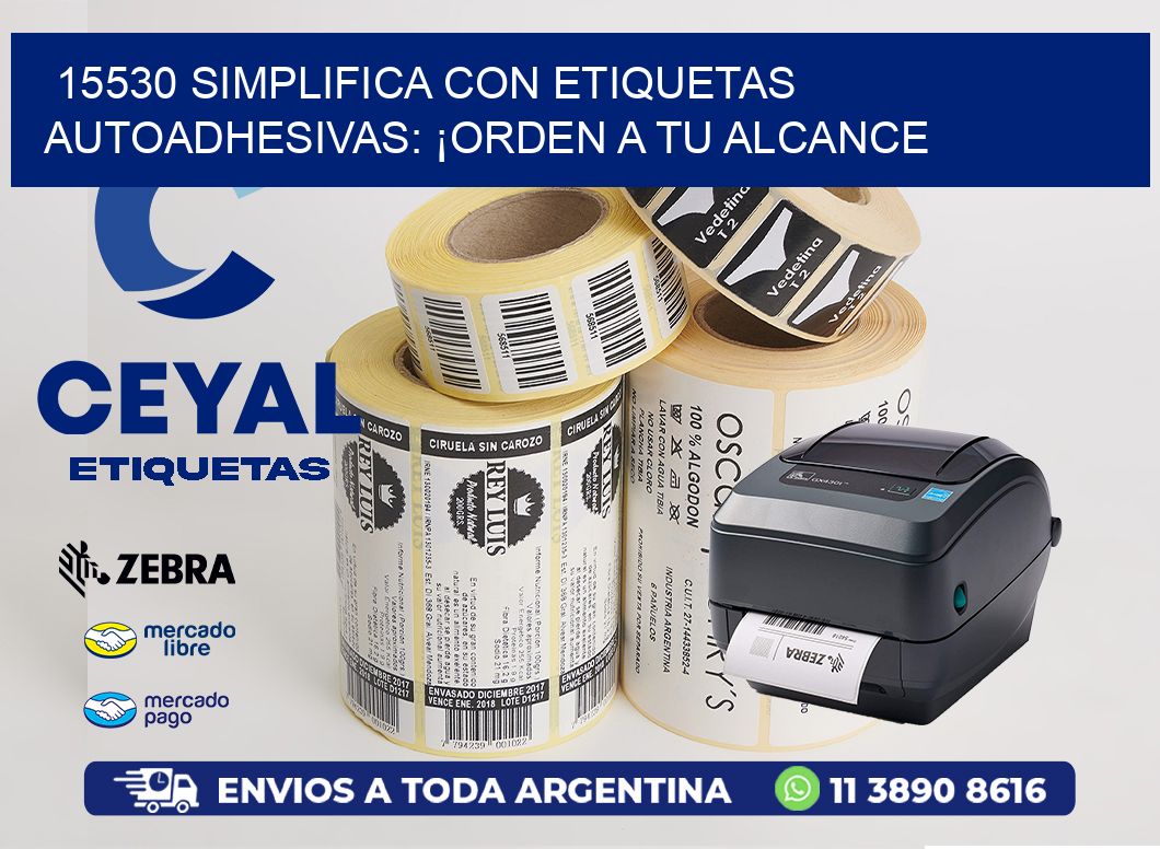 15530 Simplifica con Etiquetas Autoadhesivas: ¡Orden a tu Alcance