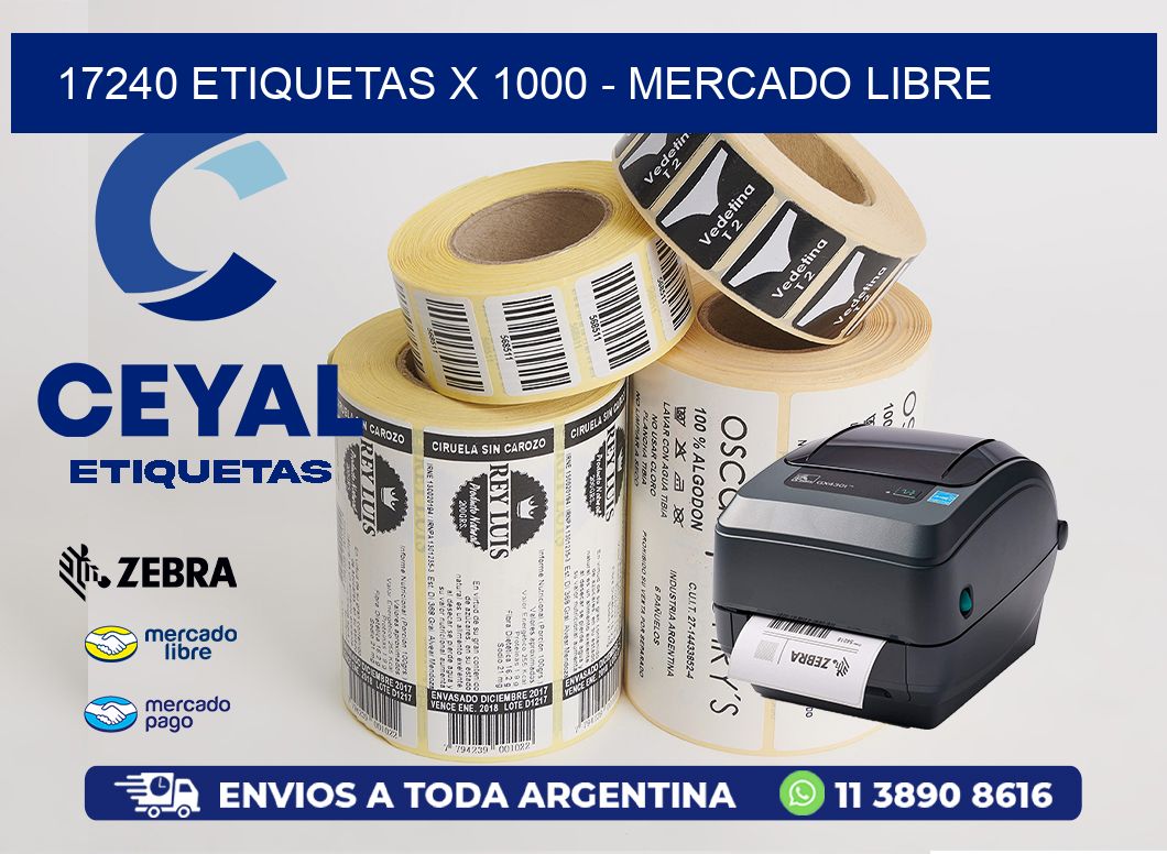 17240 ETIQUETAS X 1000 - MERCADO LIBRE