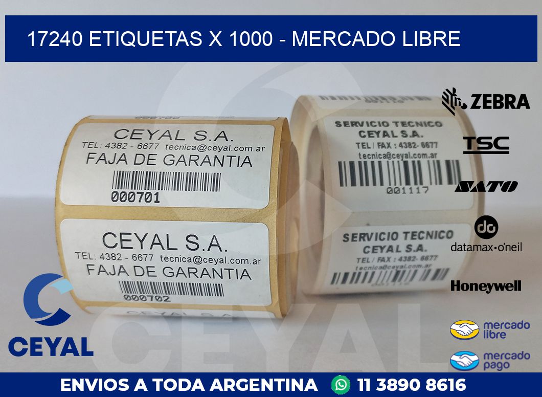 17240 ETIQUETAS X 1000 – MERCADO LIBRE