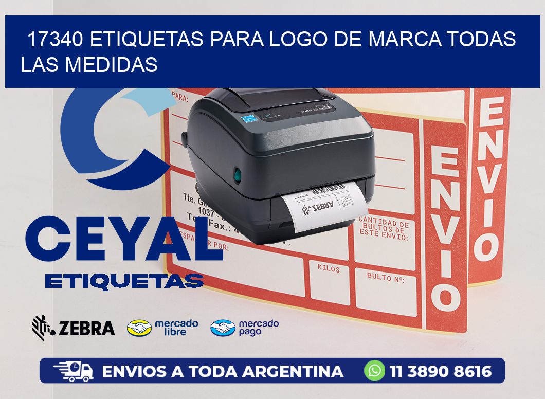 17340 etiquetas para logo de marca todas las medidas