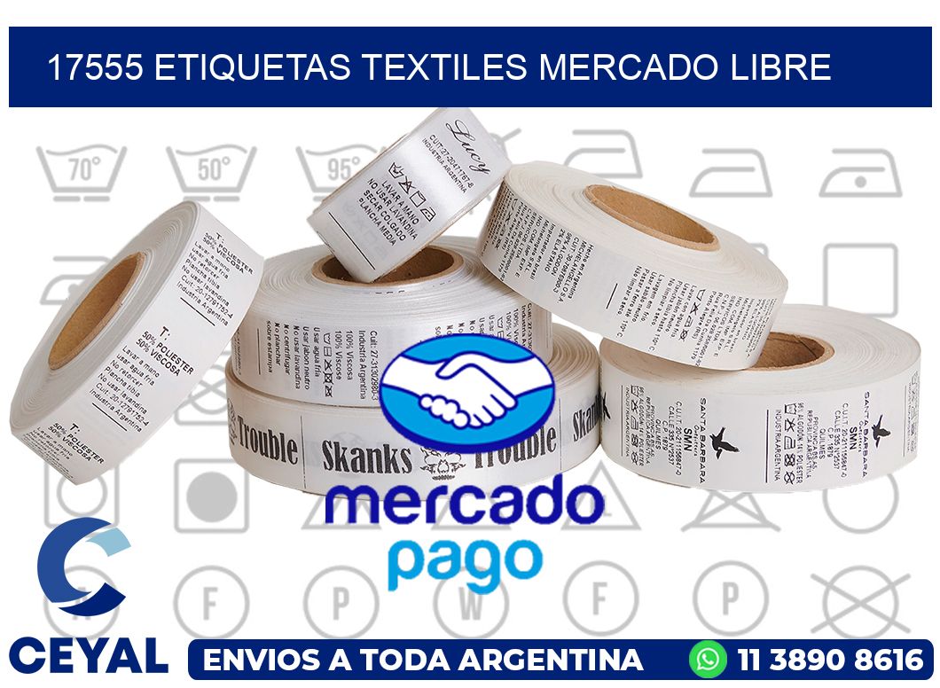 17555 ETIQUETAS TEXTILES MERCADO LIBRE