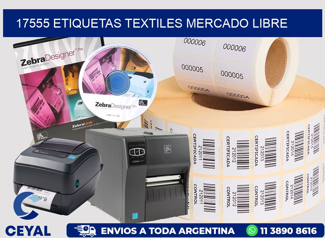 17555 ETIQUETAS TEXTILES MERCADO LIBRE