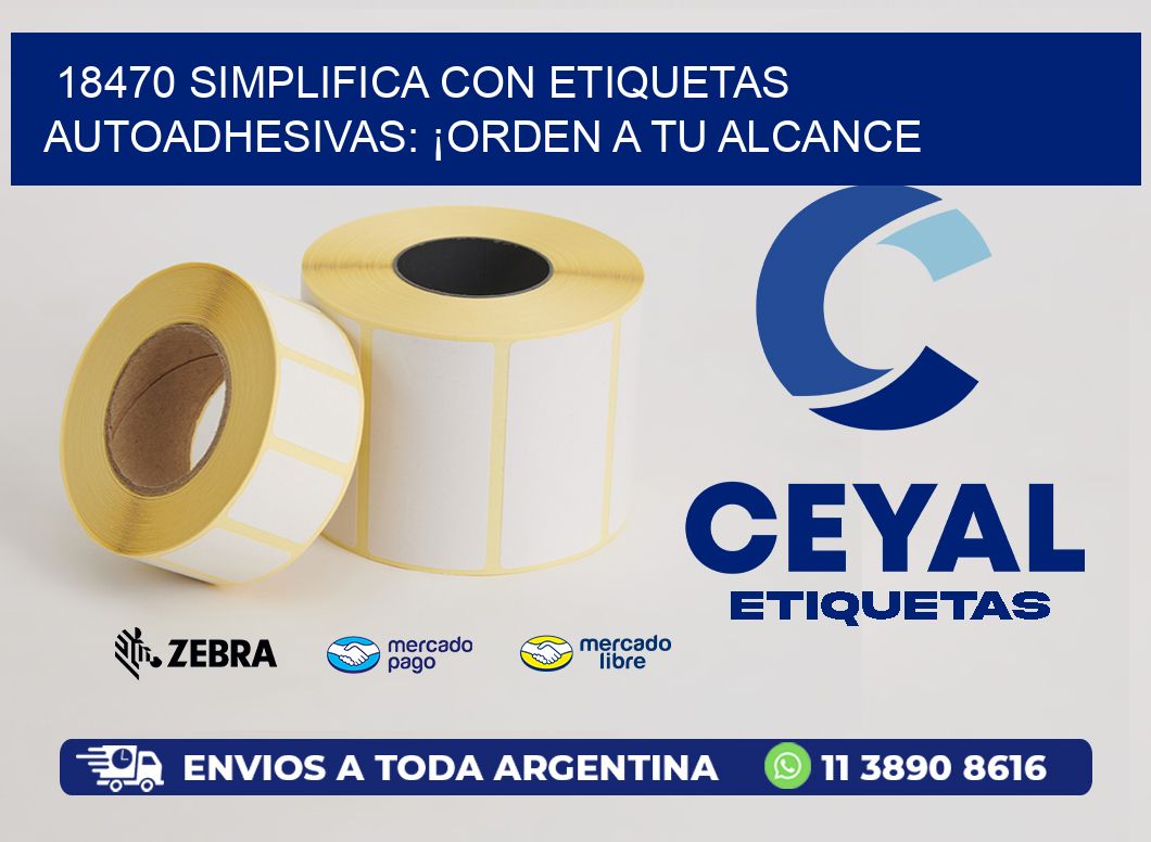18470 Simplifica con Etiquetas Autoadhesivas: ¡Orden a tu Alcance