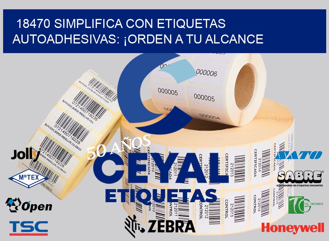 18470 Simplifica con Etiquetas Autoadhesivas: ¡Orden a tu Alcance