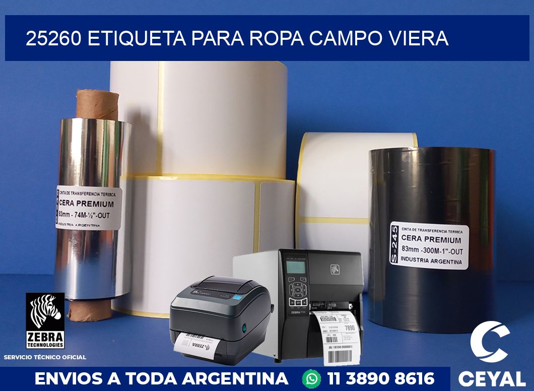 25260 ETIQUETA PARA ROPA CAMPO VIERA