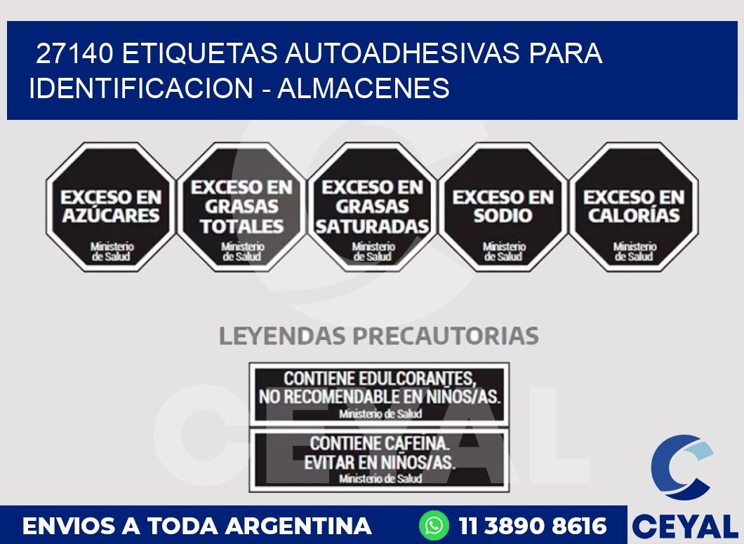 27140 ETIQUETAS AUTOADHESIVAS PARA IDENTIFICACION - ALMACENES