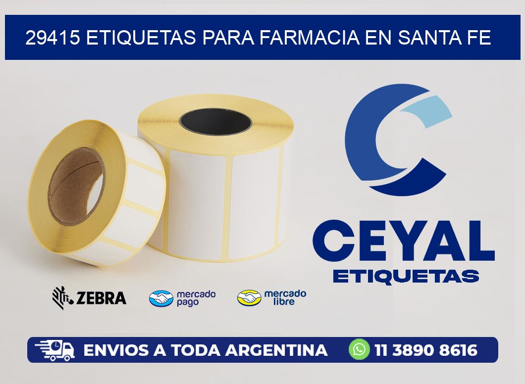 29415 ETIQUETAS PARA FARMACIA EN SANTA FE