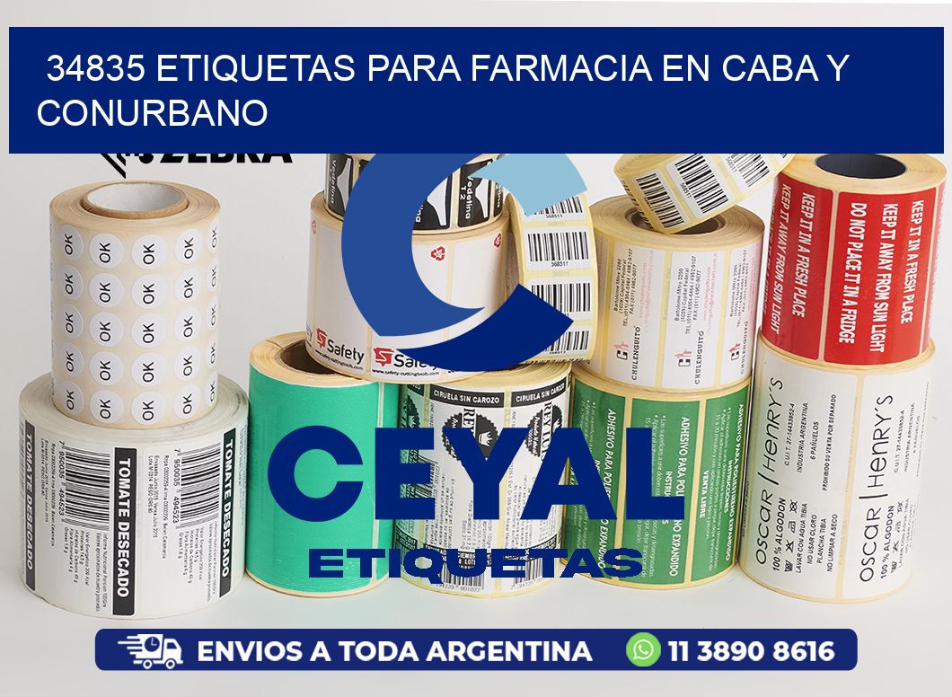 34835 ETIQUETAS PARA FARMACIA EN CABA Y CONURBANO
