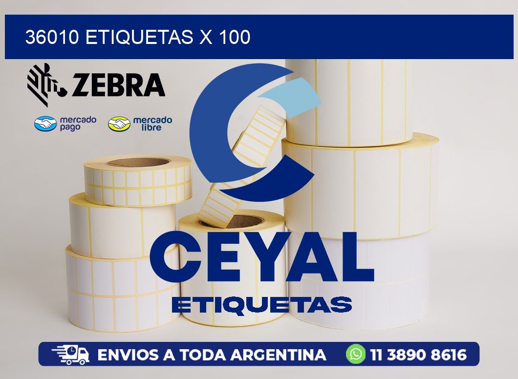 36010 ETIQUETAS X 100
