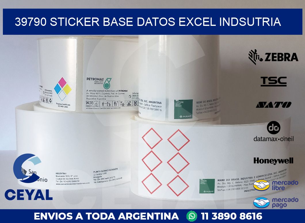 39790 sticker base datos excel indsutria