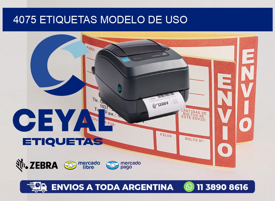 4075 etiquetas modelo de uso