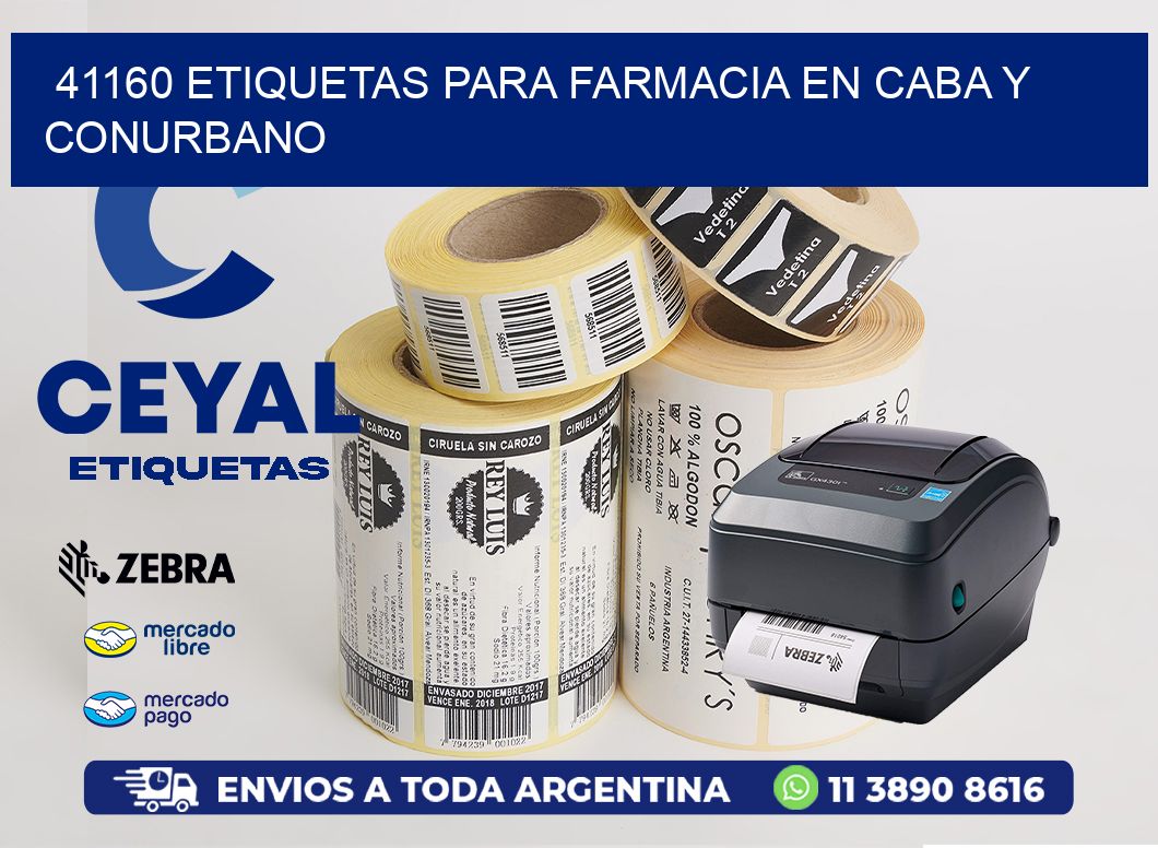 41160 ETIQUETAS PARA FARMACIA EN CABA Y CONURBANO