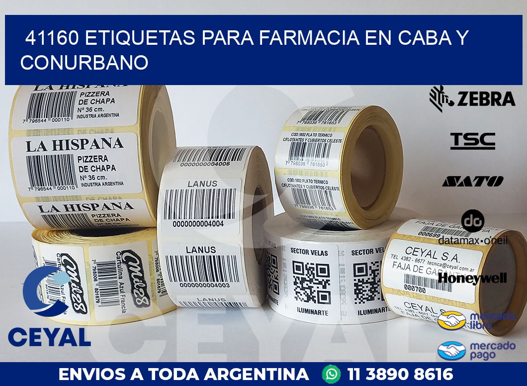 41160 ETIQUETAS PARA FARMACIA EN CABA Y CONURBANO