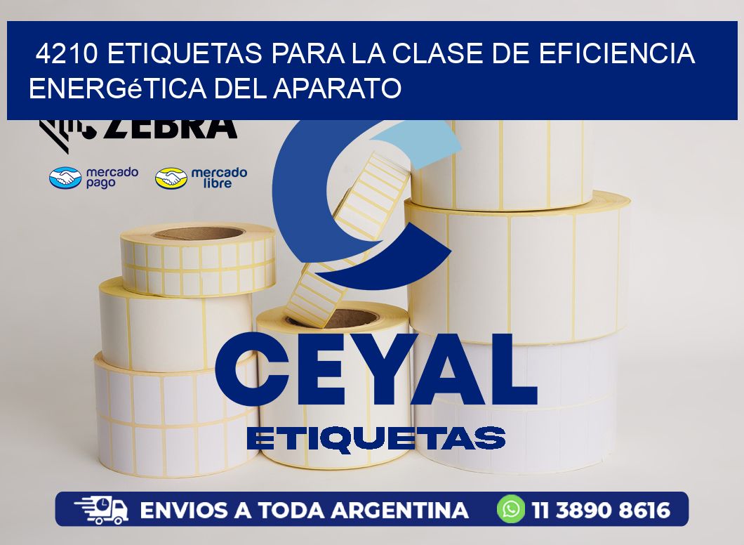 4210 etiquetas para La clase de eficiencia energética del aparato