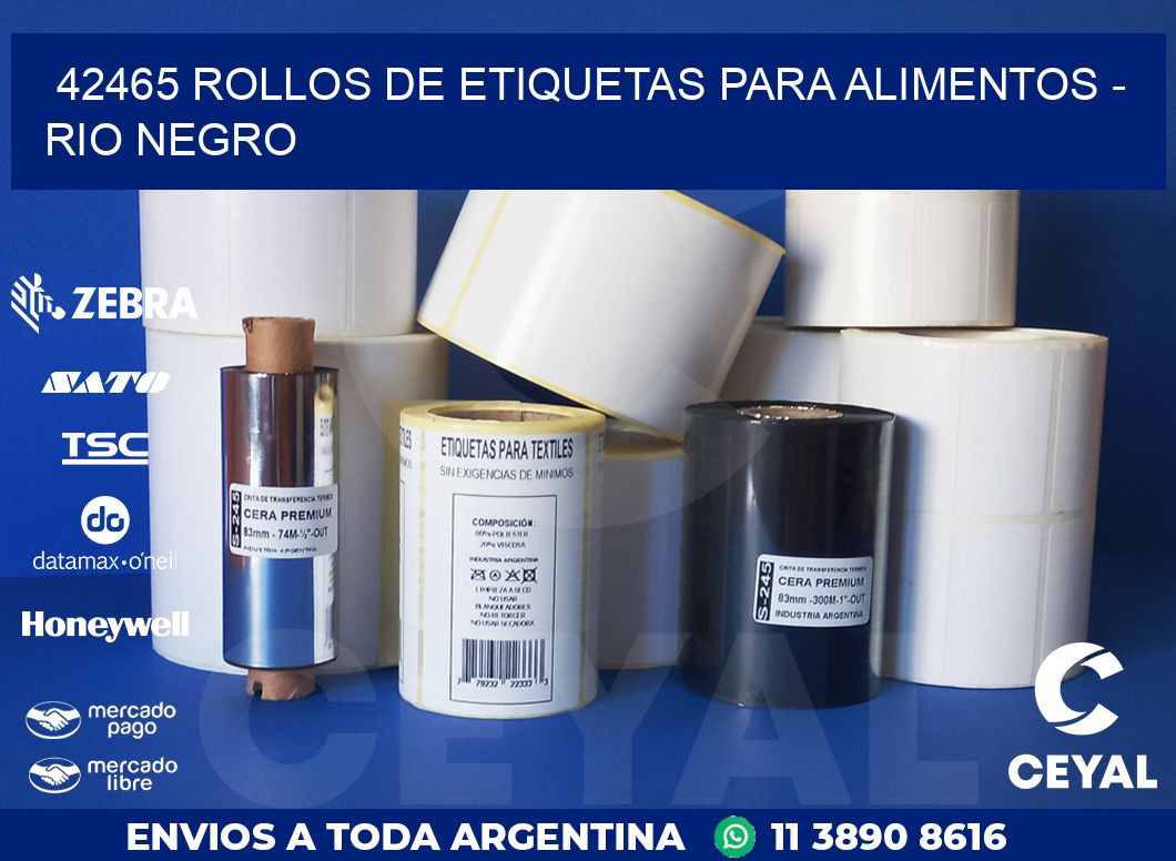 42465 ROLLOS DE ETIQUETAS PARA ALIMENTOS – RIO NEGRO
