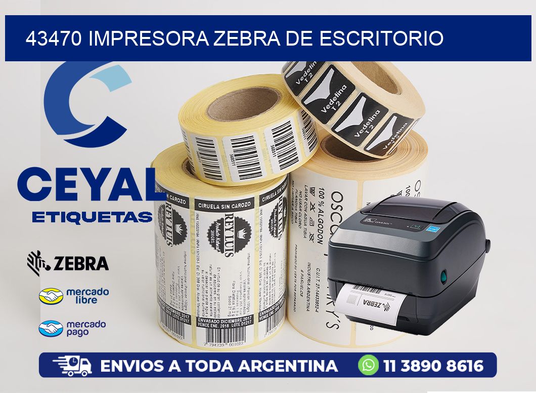 43470 IMPRESORA ZEBRA DE ESCRITORIO